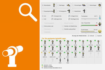 Pesquisa de rótulas e chumaceiras esféricas